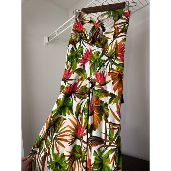 INC Tropical Print Halter Top Maxi Dress Size 1X - Picture 5 of 10